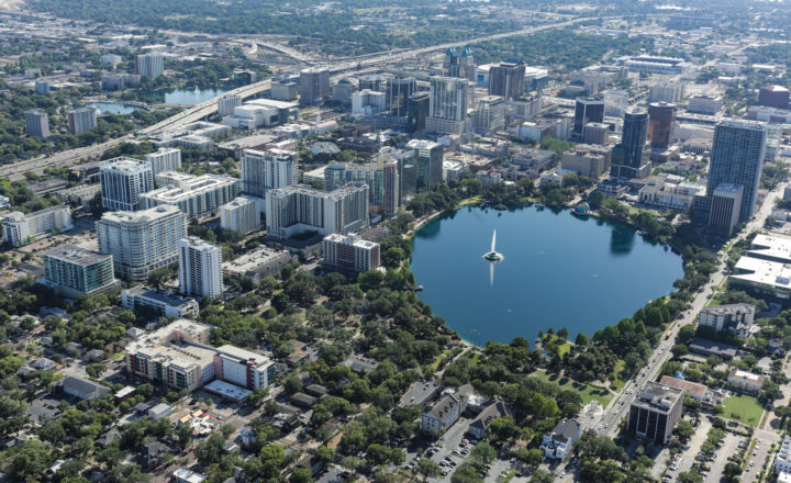Orlando downtown aerial
