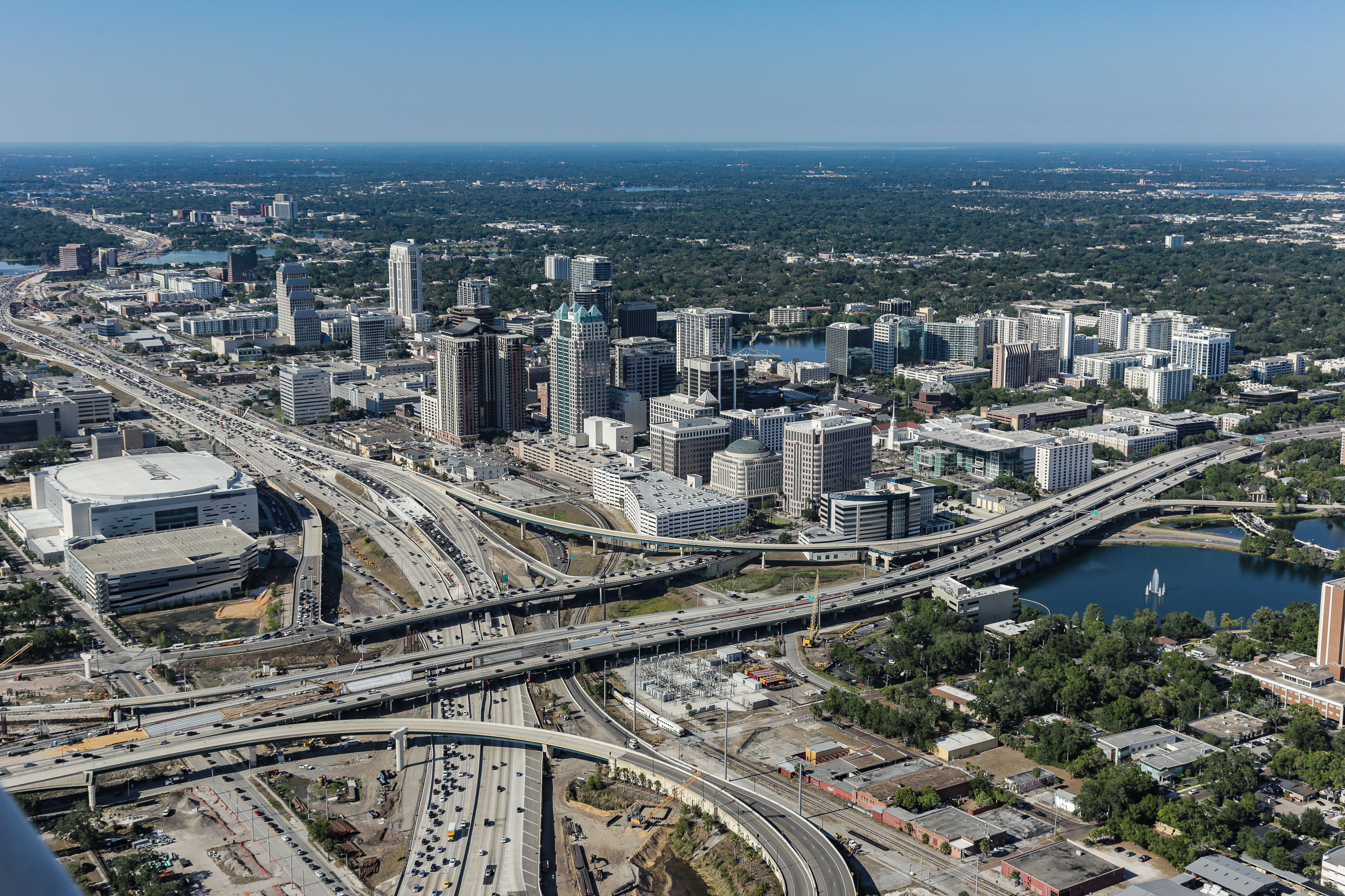 Orlando aerial view city