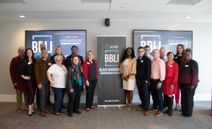Members of the Black Boardroom Leadership Institute (BBLI) 2023 Nonprofit Track cohort during orientation day.